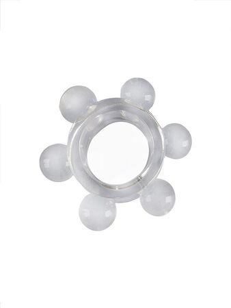 Прозрачное эрекционное кольцо с 6 стимулирующими шариками